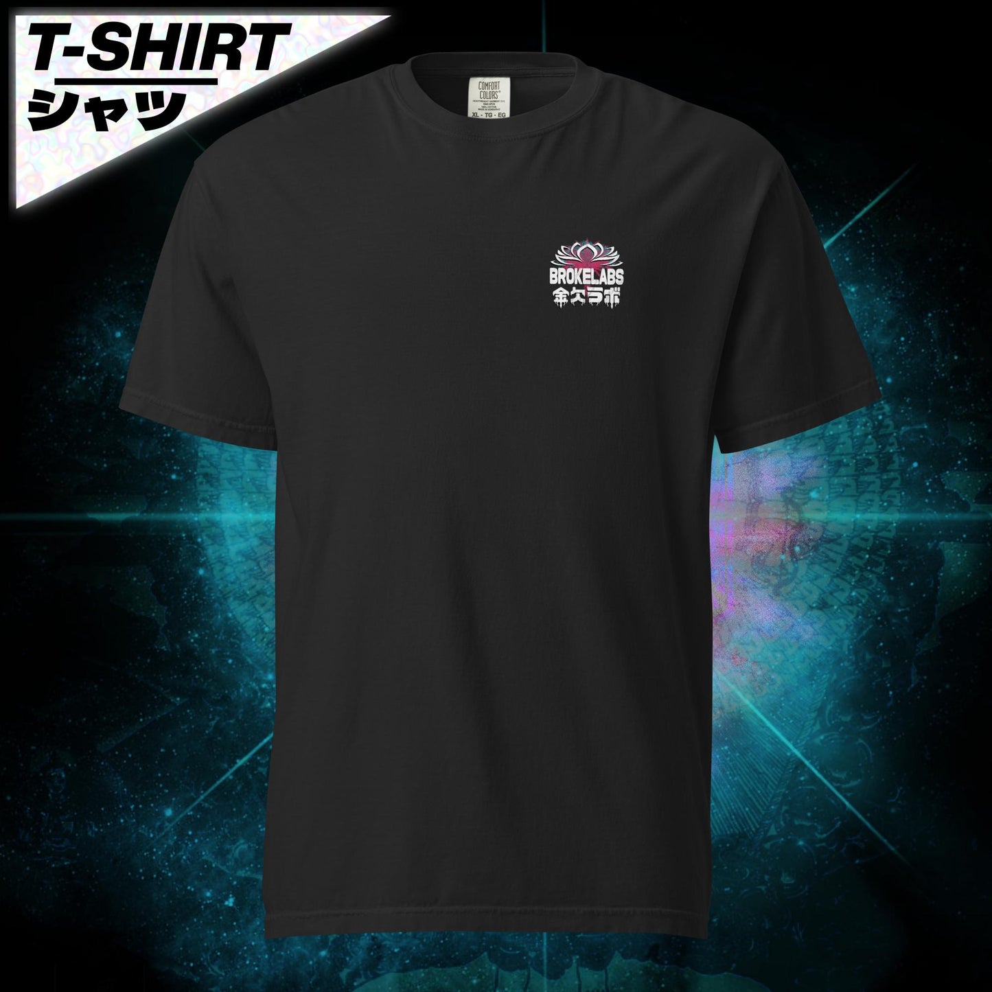 Black torii gate brokelabs glyph esoteric t-shirt lotus flower goth