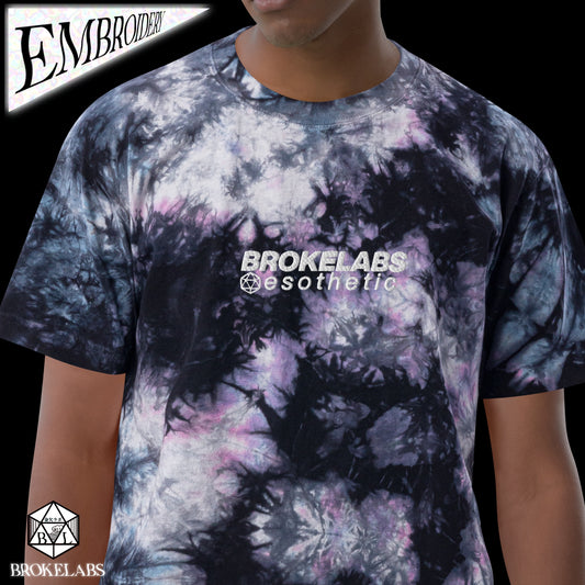 ESOTHETIC - Oversized Embroidered Tie-Dye T-Shirt